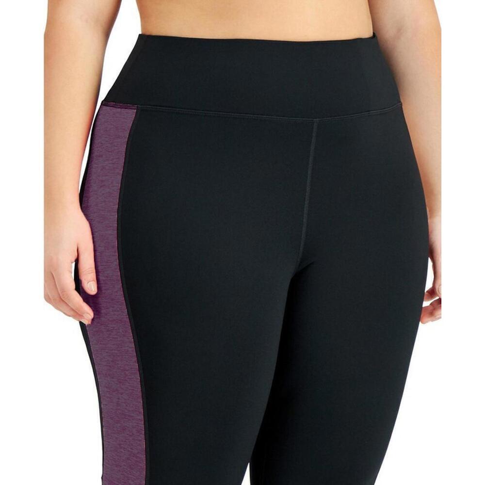 ID Ideology Women's Plus Size Colorblocked Capri Leggings 1X - Picture 5 of 5